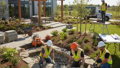 Columbia, MO tree service crew providing landscape design and arbor care for residential properties