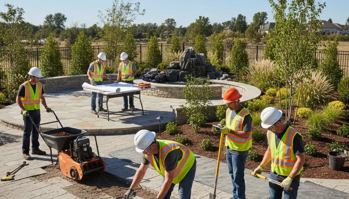 Columbia, MO tree service team planning landscape design for a Missouri property