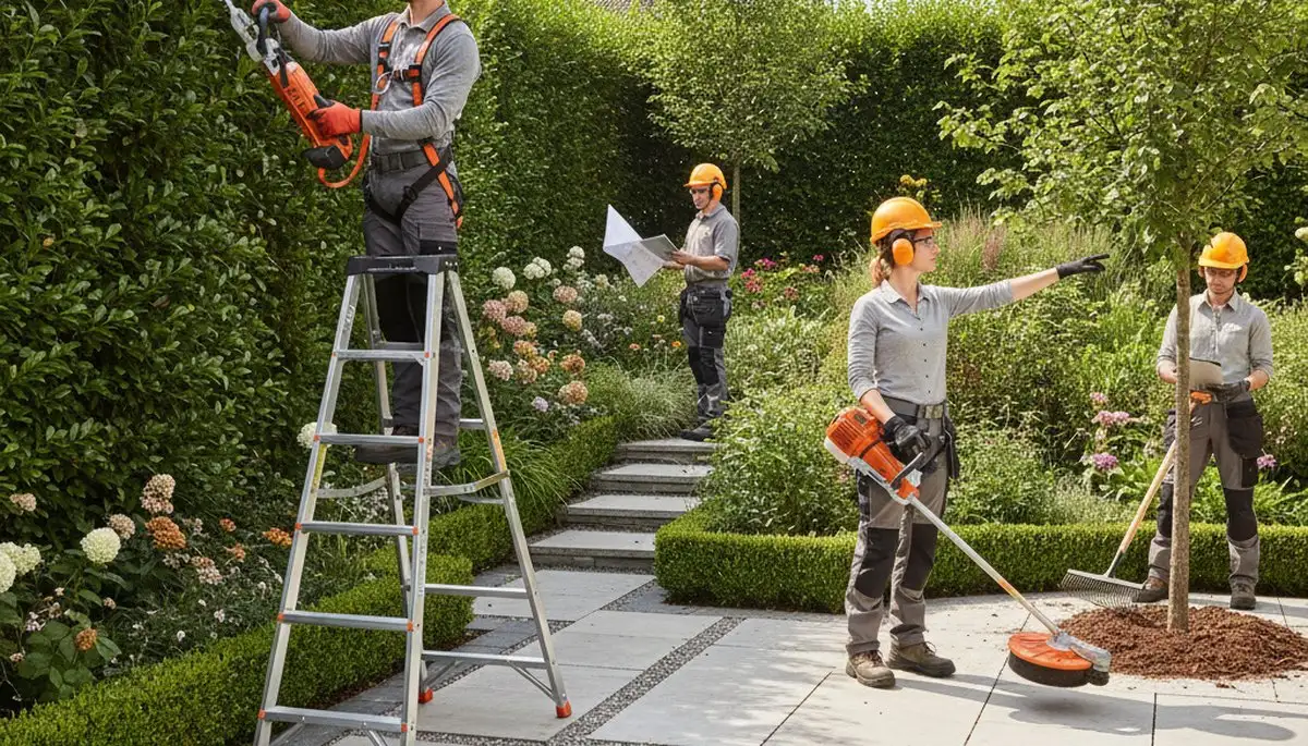 Columbia, MO tree service crew providing landscaping and arbor care for local properties