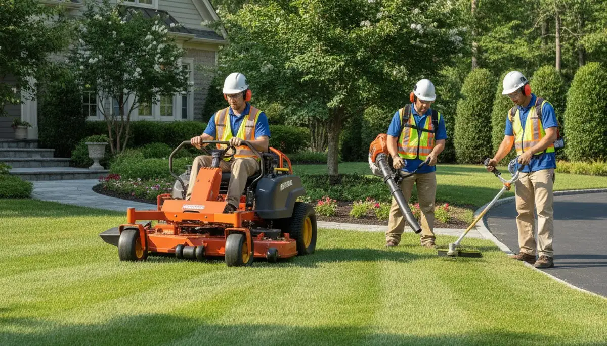 Professional tree service crew in Columbia, MO providing tree removal and yard care