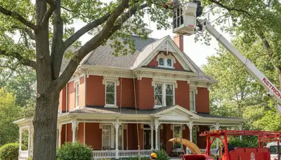 Tree service crew in Columbia, MO performing professional tree removal and cleanup