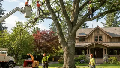 Tree service crew in Columbia, MO providing professional tree removal and care services