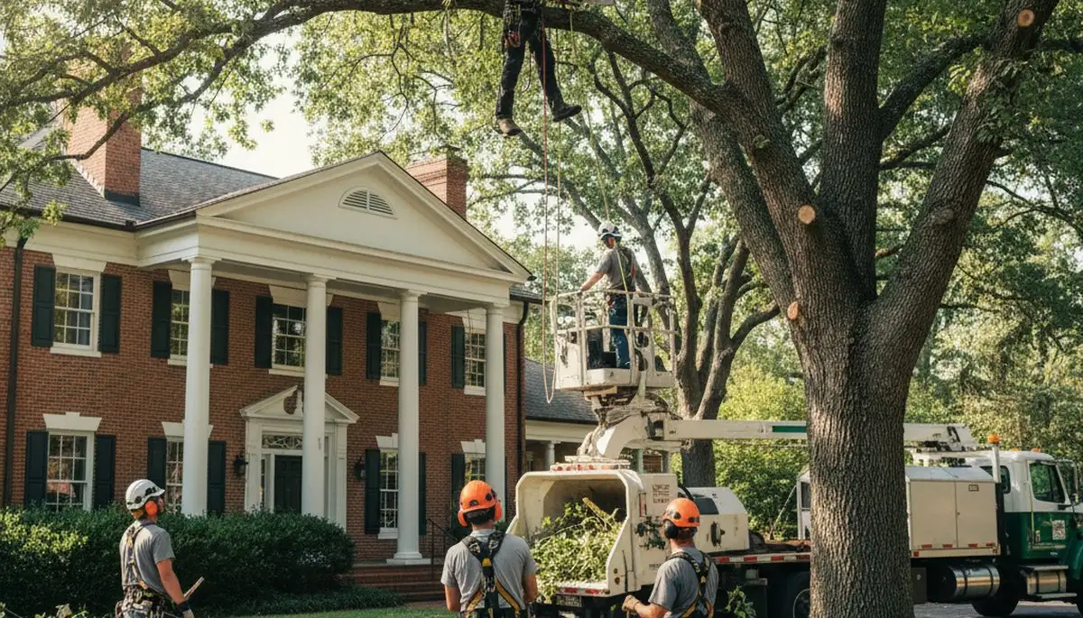 Tree service crew in Columbia, MO providing professional tree removal and cleanup services