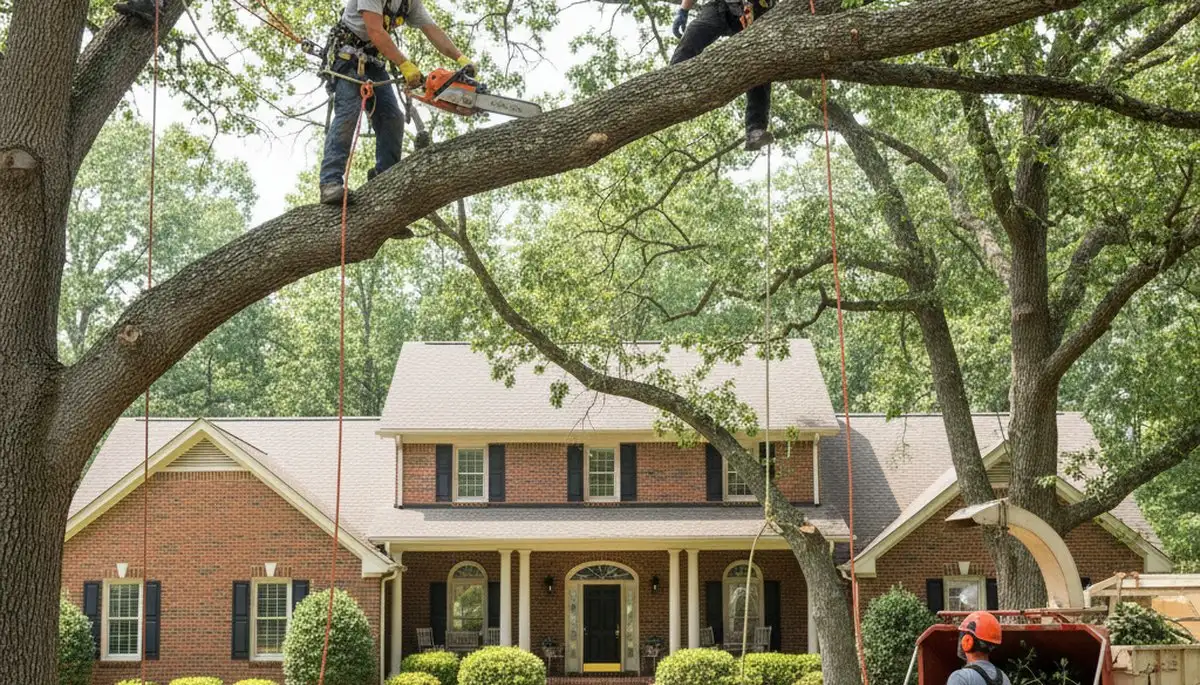 Tree service crew in Columbia, MO providing professional tree removal and cleanup