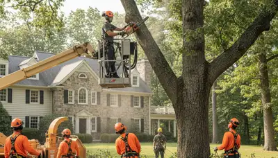 Tree service team in Columbia, MO providing professional tree removal and cleanup