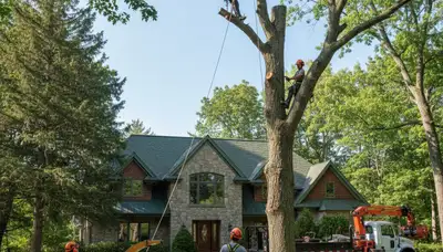 Tree service crew in Columbia, MO providing professional tree removal and care for local properties